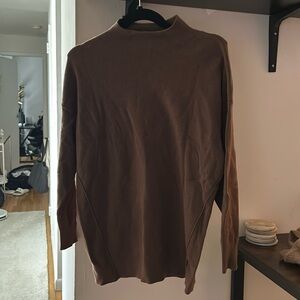 Brown Mock Neck Sweater